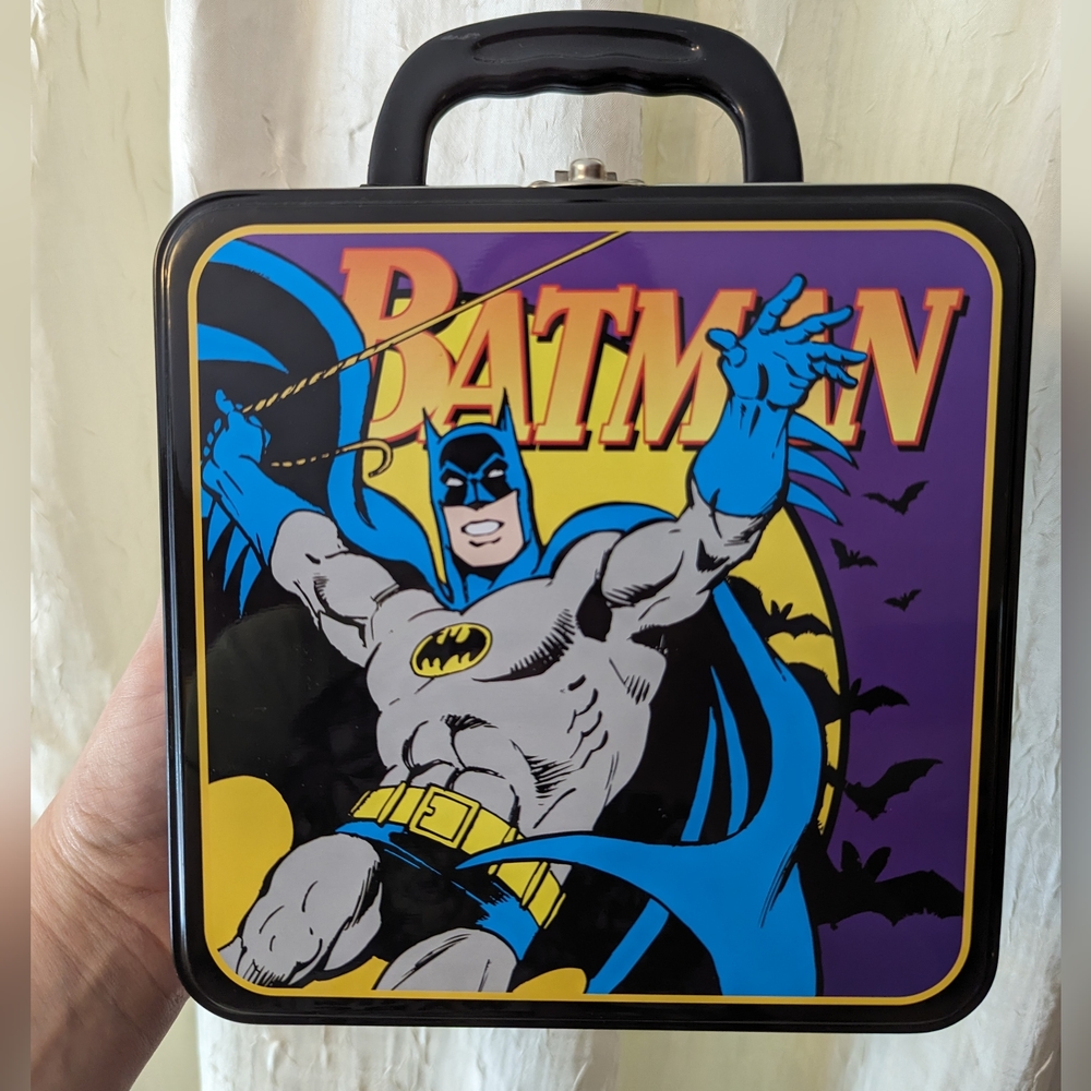 Batman square tin tote metal lunchbox